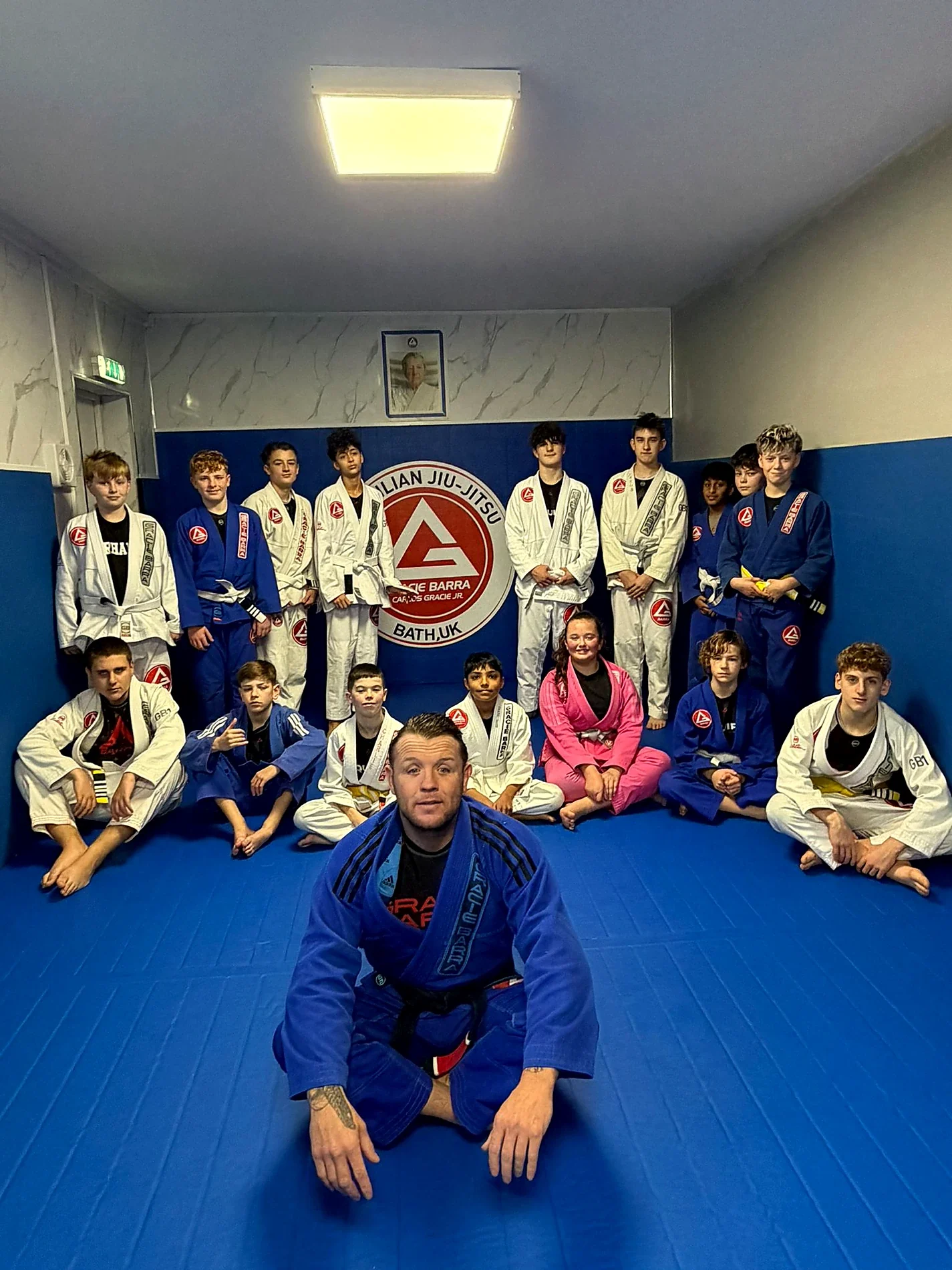 Adult students and Professor at Gracie Barra Bath