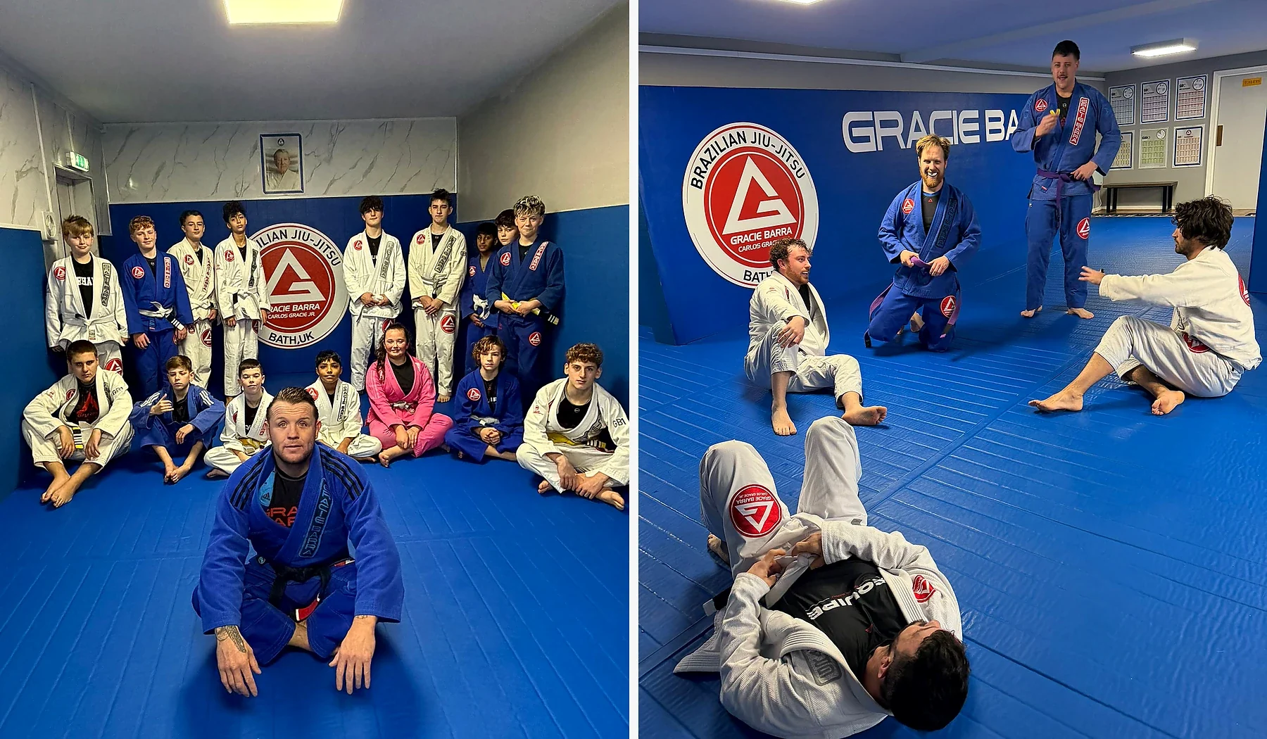 Adult and kids training communities at Gracie Barra Bath